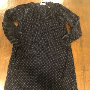 Mabo Dotted Corduroy Navy Dress - Size 8